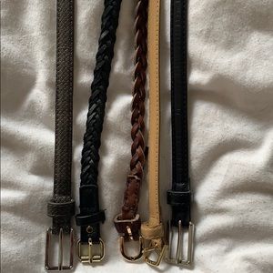 Assortment of skinny belts